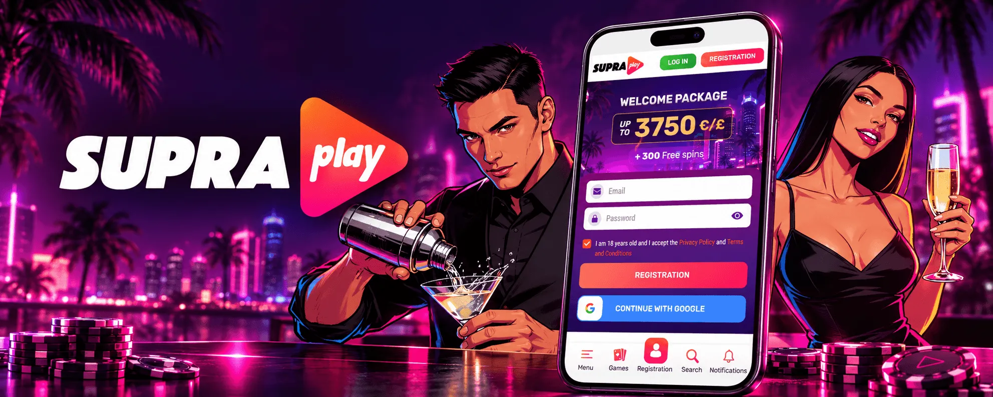 SupraPlay Casino App Screenshot